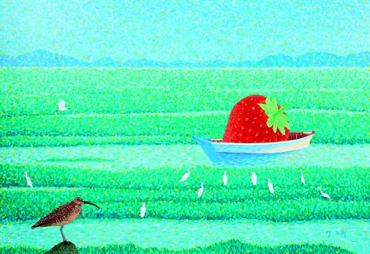 성기혁 도요새에 관한 명상, Acrylic on Canvas, 112X162 cm, 2023